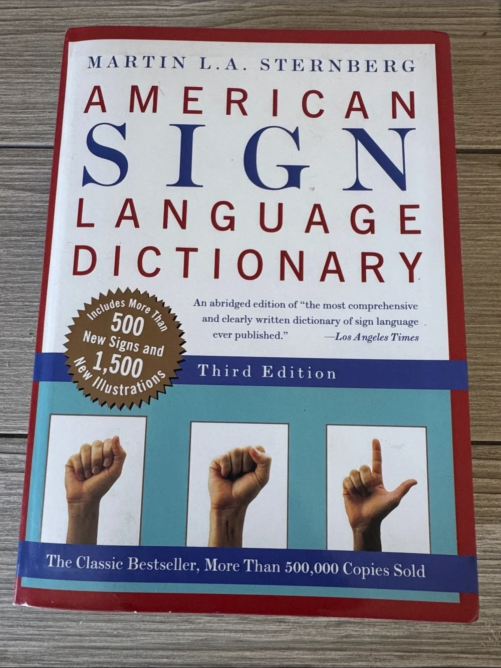 American Sign Language Dictionary by - Red/Blue Cover